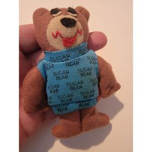 Vintage Post Super Golden Crisp Mascot Mini Sugar Bear 4" Plush Stuffed‎ Animal